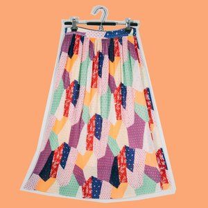 & Other Stories Patchwork Pattern Midi Skirt